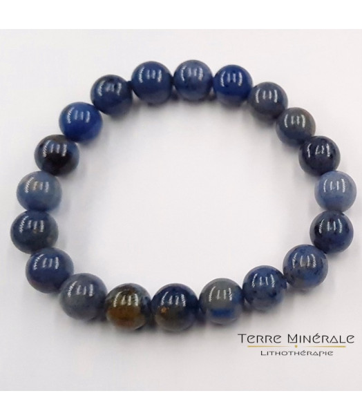 Bracelet Dumortierite AA Boule 10 mn