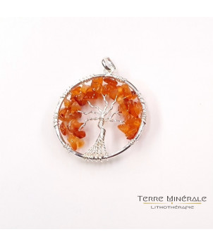 Pendentif Arbre De Vie 40mm Cornaline A