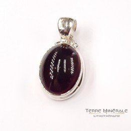 Pendentif Grenat Rhodolite AAA Argent 925