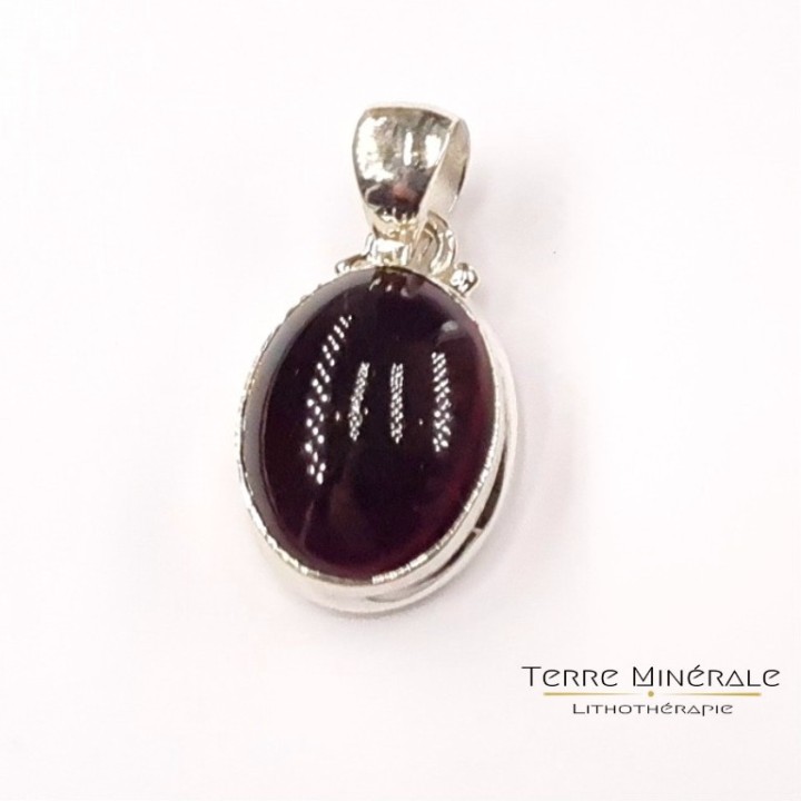 Pendentif Grenat Rhodolite AAA Argent 925