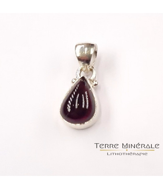 Pendentif goutte Grenat Rhodolite AAA Argent 925 Pendentif goutte Grenat Rhodolite AAA Argent 925