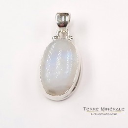 Pendentif Peristerite AA Argent 925 ovale