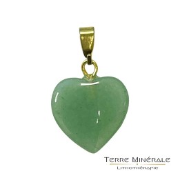 Pendentif Cœurs aventurine - 15 mm