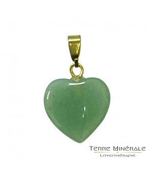 Pendentif Cœurs aventurine - 15 mm