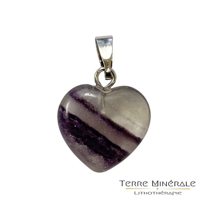 Pendentif coeur fluorine 15 mn