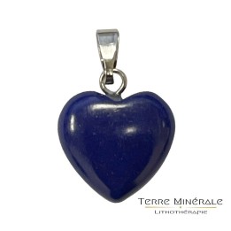 Pendentif coeur Howlite Lapis 15 mn