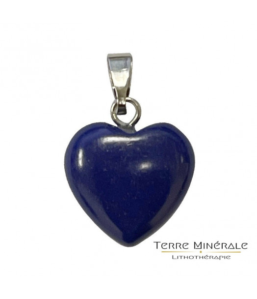 Pendentif coeur Howlite Lapis 15 mn Pendentif coeur Howlite Lapis 15 mn