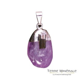 Pendentif Améthyste et Tourmaline 2.5 à 4.5 cm