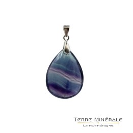 Pendentif Fluorite Multi Bélière Argent 0,925
