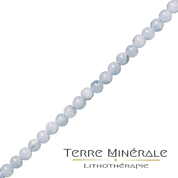 Collier Aigue Marine 8 mn