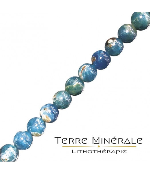 Collier Apatite Bleue 6 mn Collier Apatite Bleue 6 mn