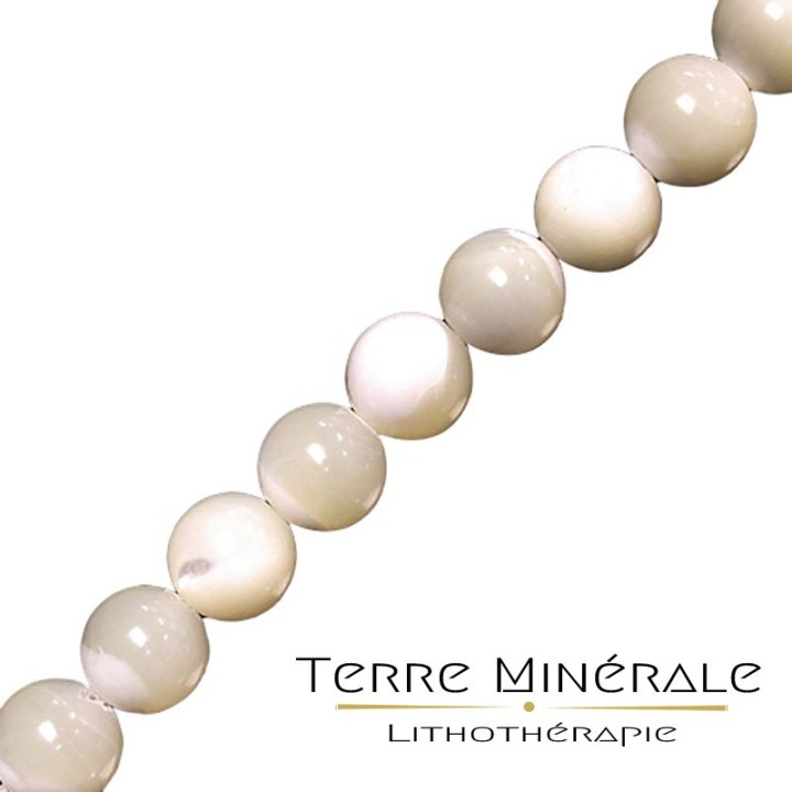 Collier Nacre boules 8 mn