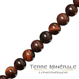 Collier Oeil de Taureau boules 6 mn
