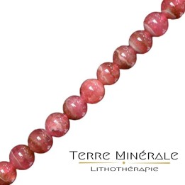 Collier Rhodochrosite boules 6 mm