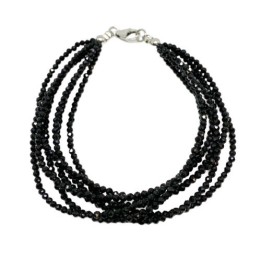 Bracelet Spinelle 7 rangs fermoir argent 0.925