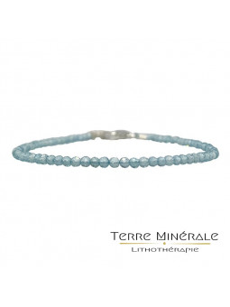 Bracelet Apatite facettée 2 mm argent 0.925