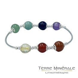 Bracelet 7 Chakras argent 0.925