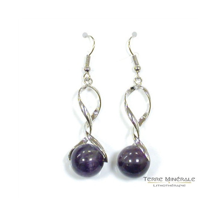 Boucles d'oreilles Améthiste