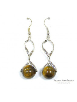 Boucles d'oreilles Oeil de Tigre