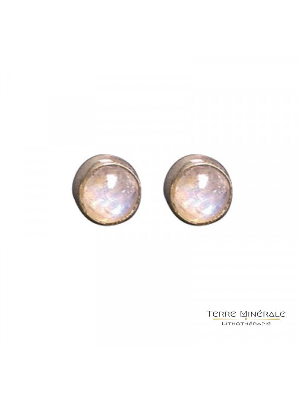 Boucles d'oreilles Pierre de Lune argent 0.925