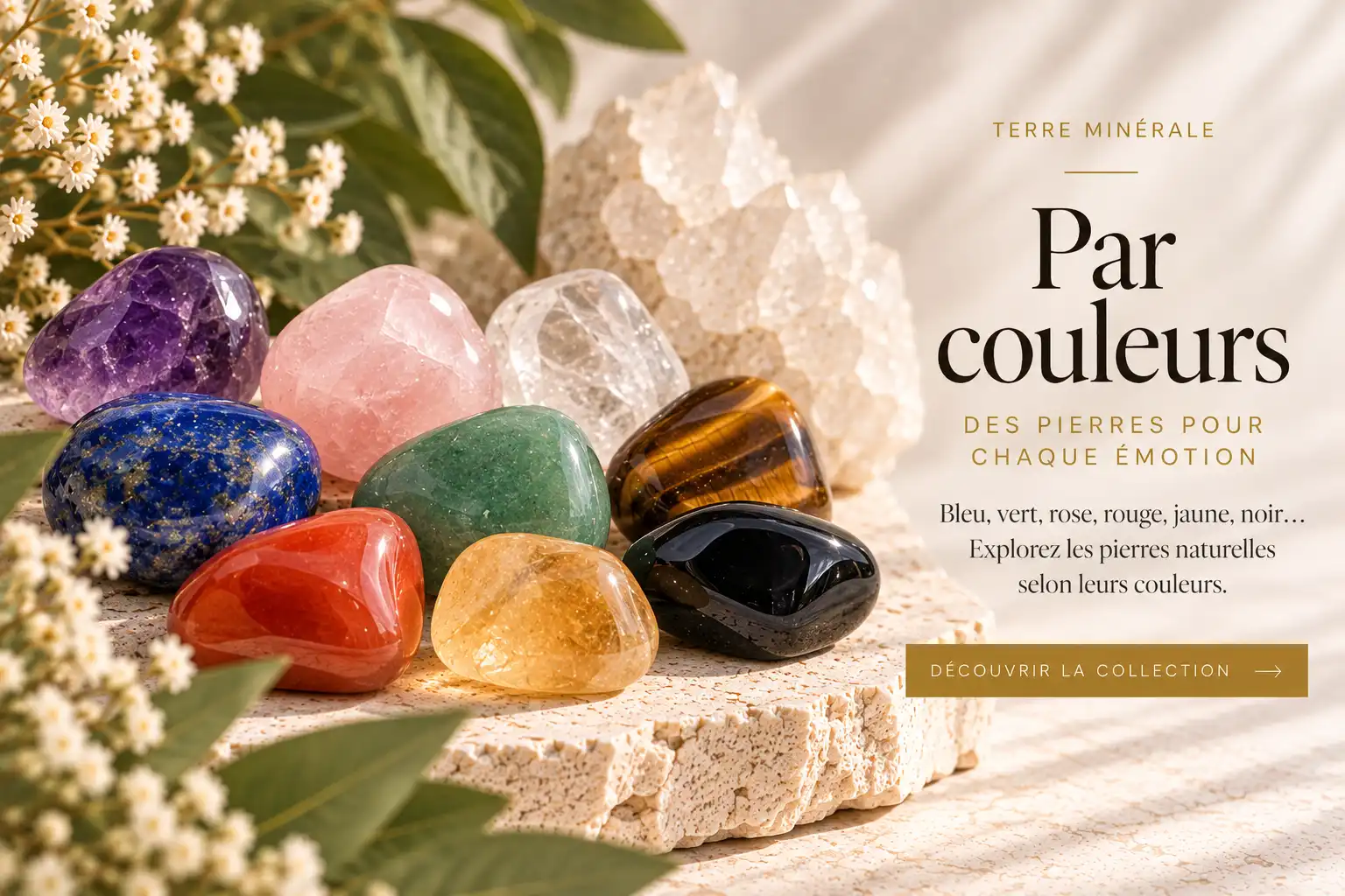 Pierres naturelles par couleurs